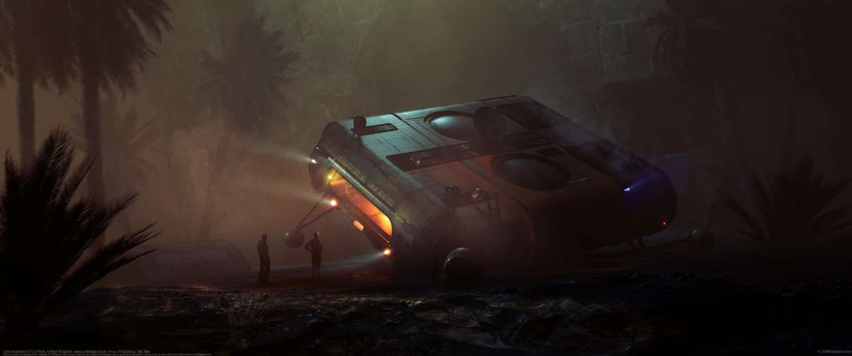 Land anywhere ultrawide achtergrond