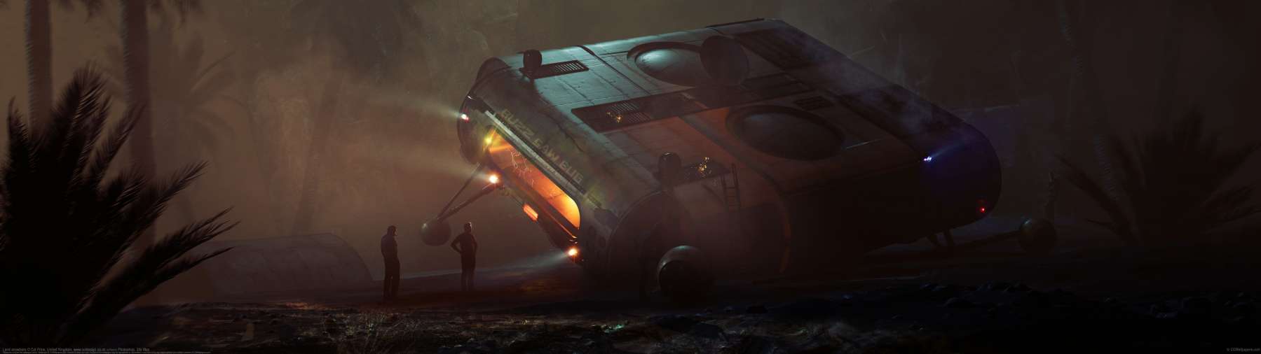 Land anywhere ultrawide achtergrond