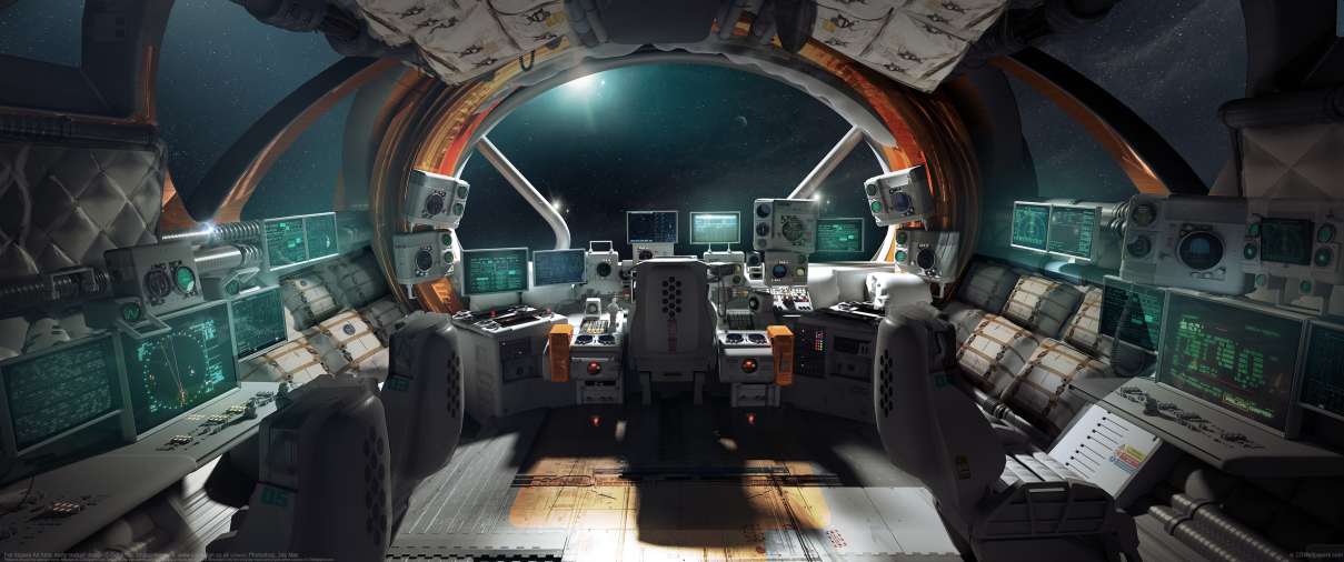 Per Aspera Ad Asta: early cockpit design ultrawide achtergrond