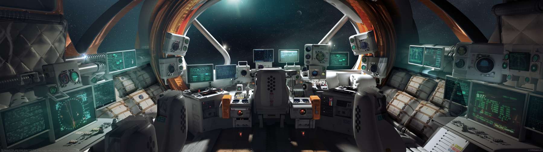 Per Aspera Ad Asta: early cockpit design ultrawide achtergrond