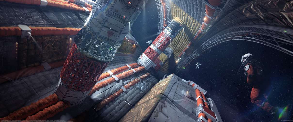 Per Aspera Ad Asta: early ship design 2 ultrawide achtergrond