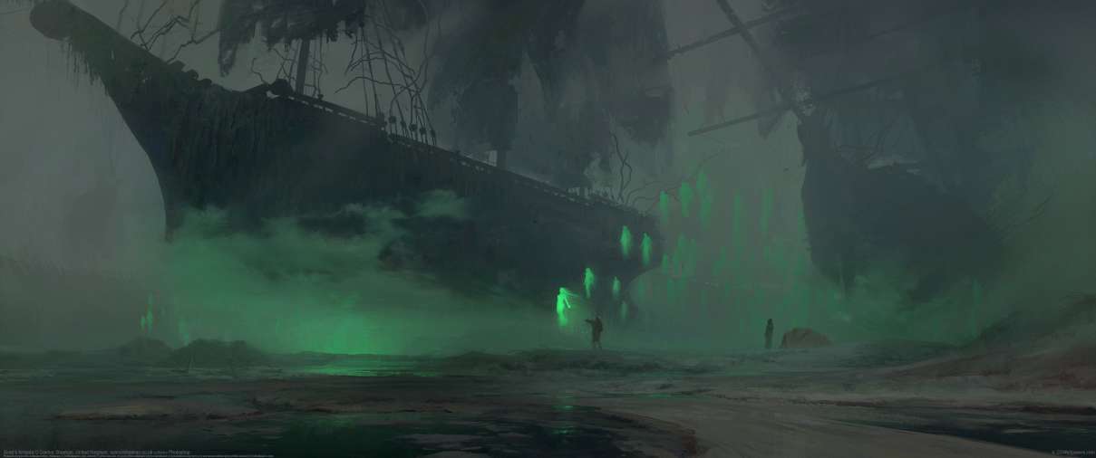 Siren's Armada ultrawide achtergrond