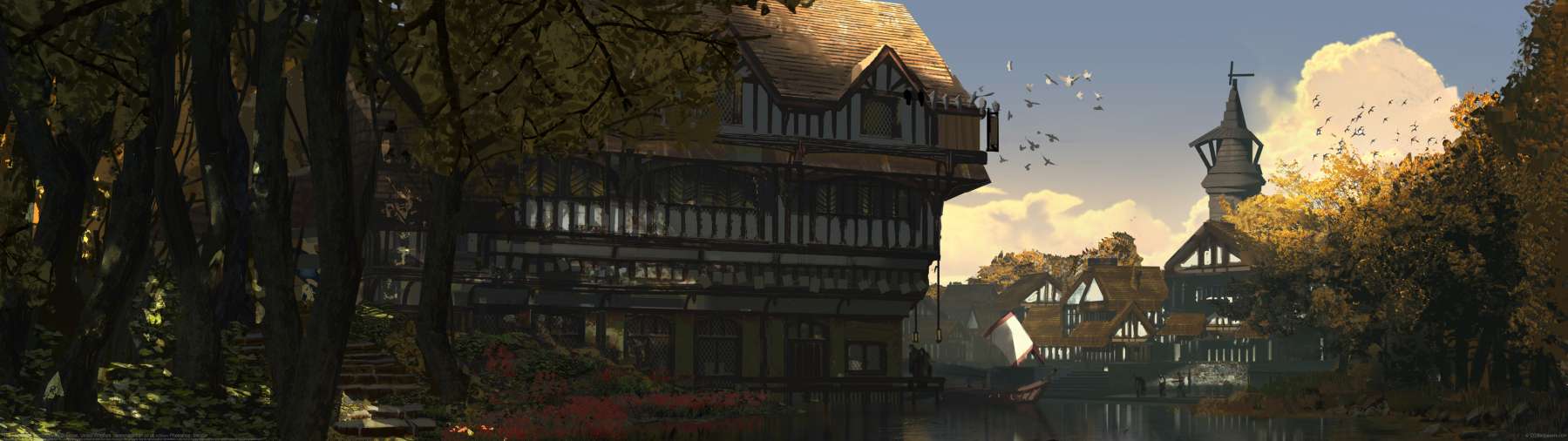 The Stone Wolf Inn ultrawide achtergrond
