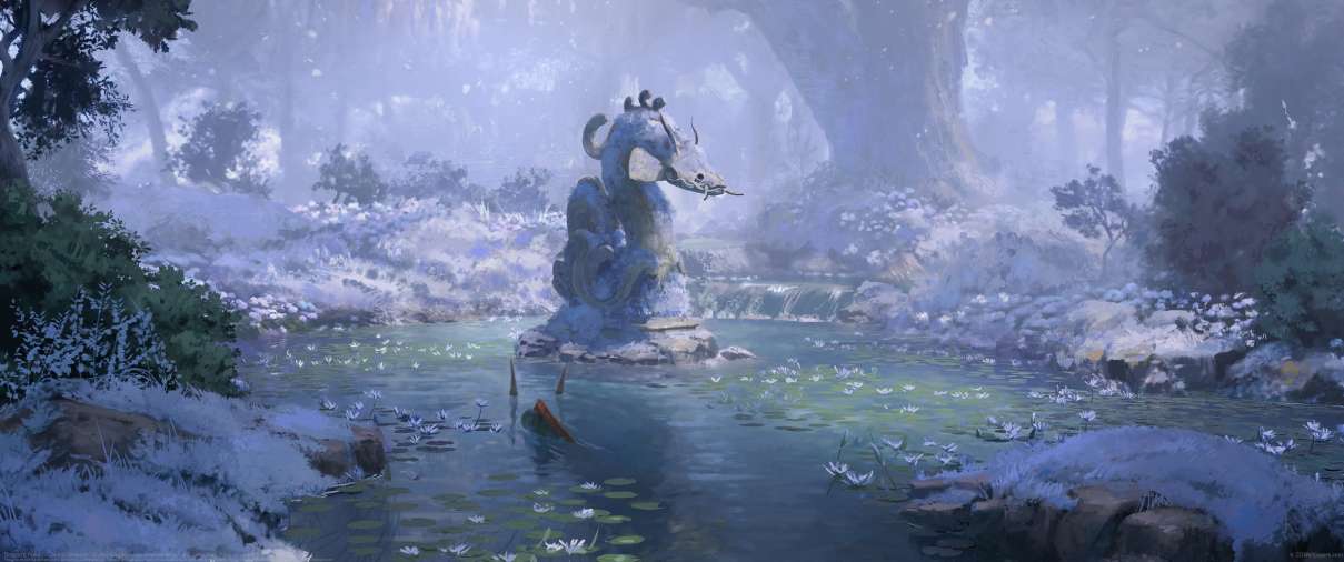 Dragon's Pond ultrawide achtergrond