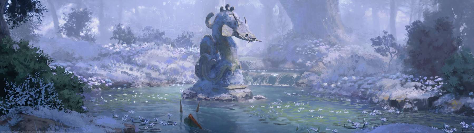 Dragon's Pond ultrawide achtergrond