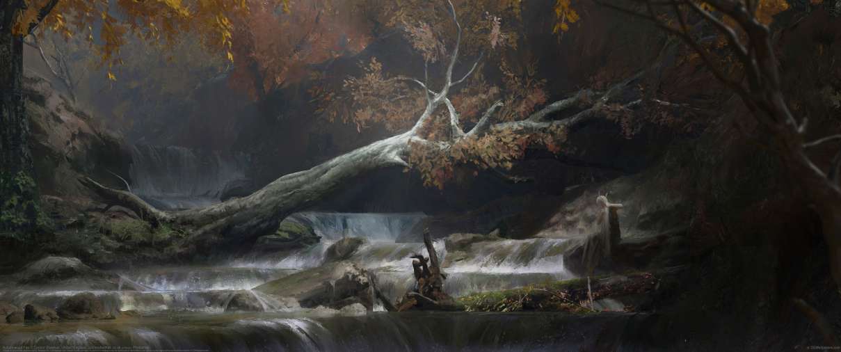 Autumnwood Fae ultrawide achtergrond