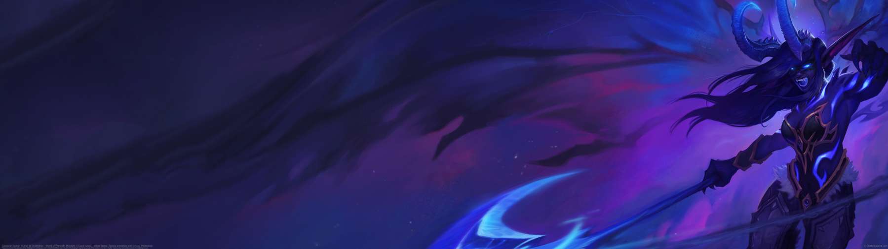 Devourer Demon Hunter UI Illustration - World of Warcraft: Midnight ultrawide achtergrond