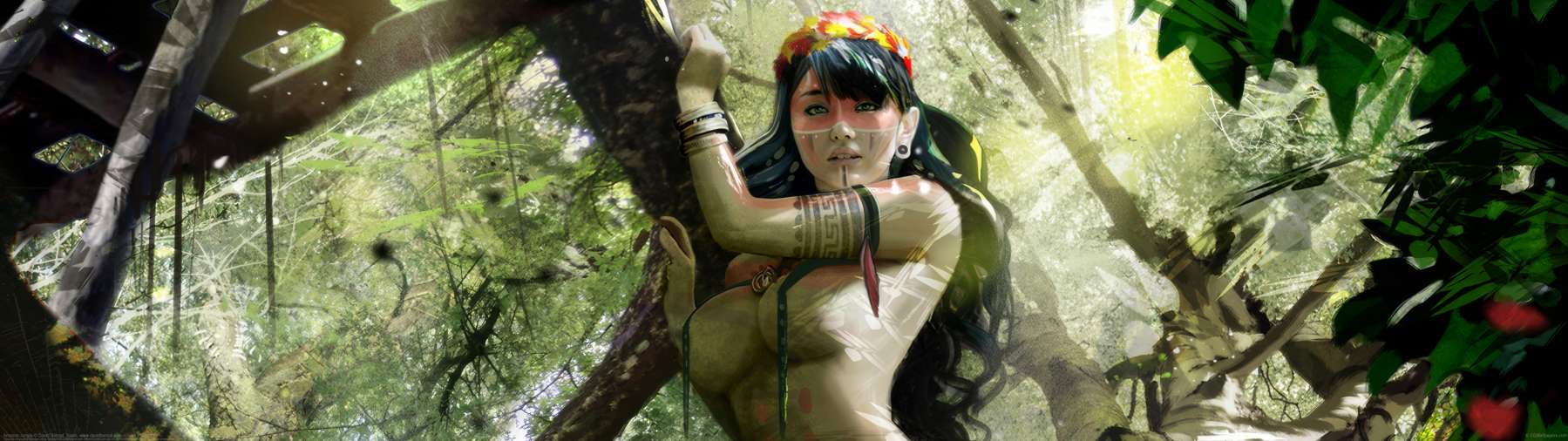Amazon Jungle ultrawide achtergrond