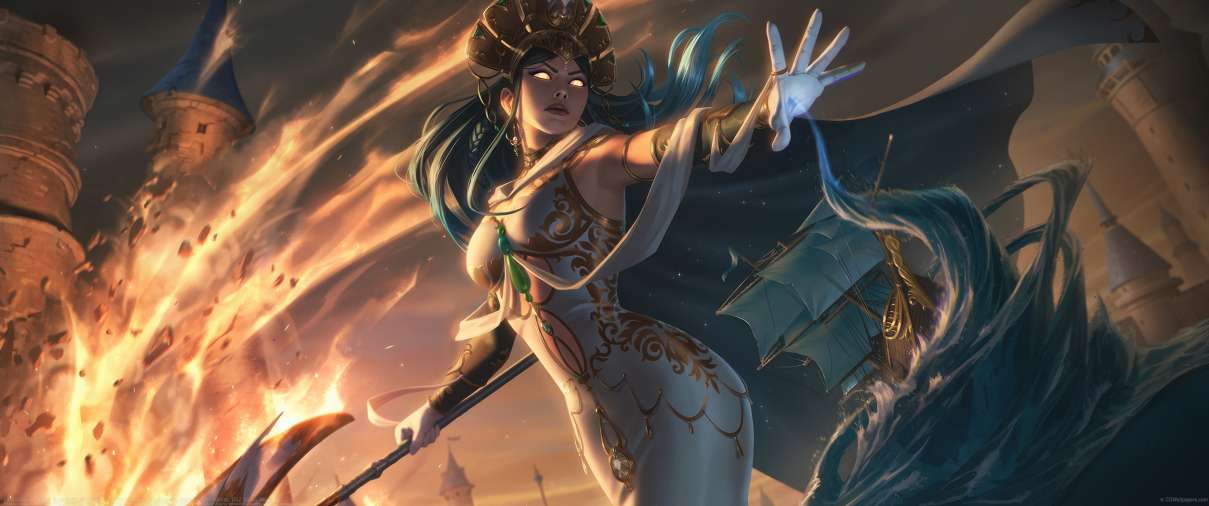 Lana Solaris - Splash Commission ultrawide achtergrond