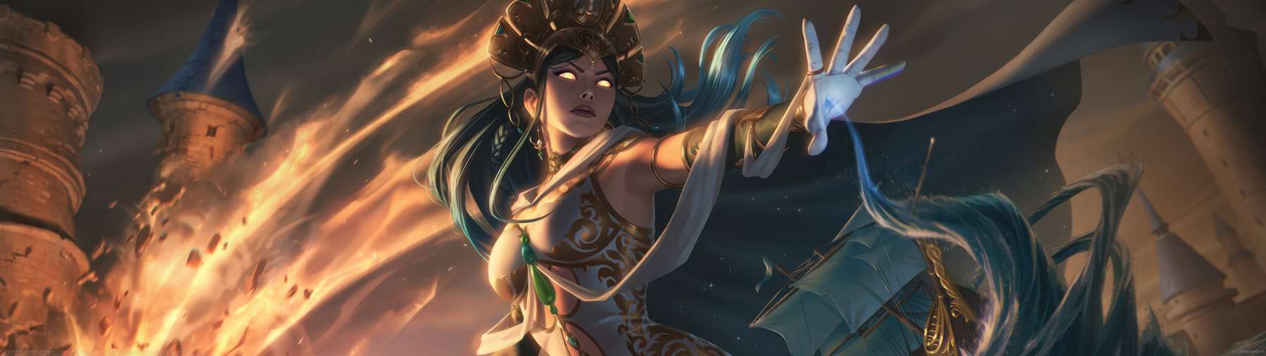 Lana Solaris - Splash Commission ultrawide achtergrond