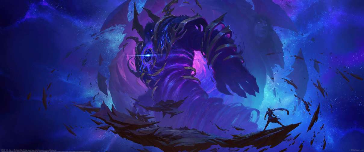 WOW 11.2 Key Art ultrawide achtergrond