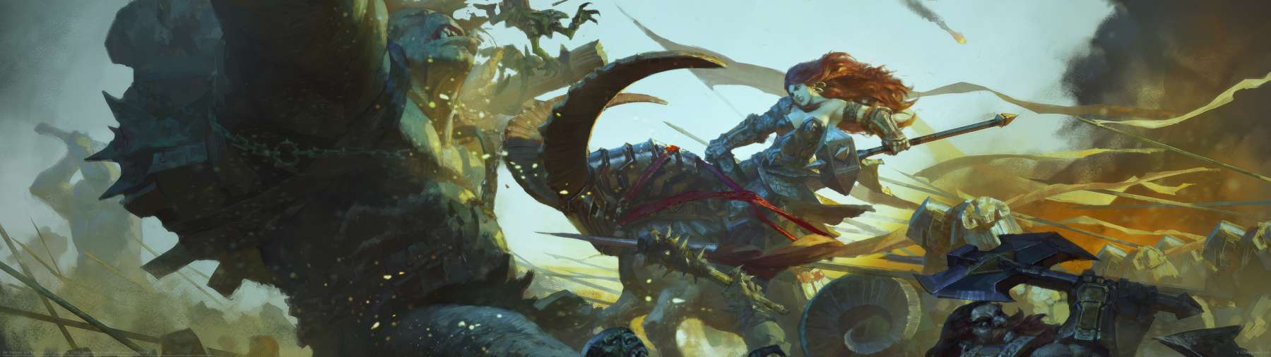 Ms. Hammer and Ram Legion ultrawide achtergrond