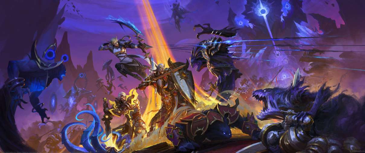World of Warcraft Midnight 12.0 Key Art Series ultrawide achtergrond