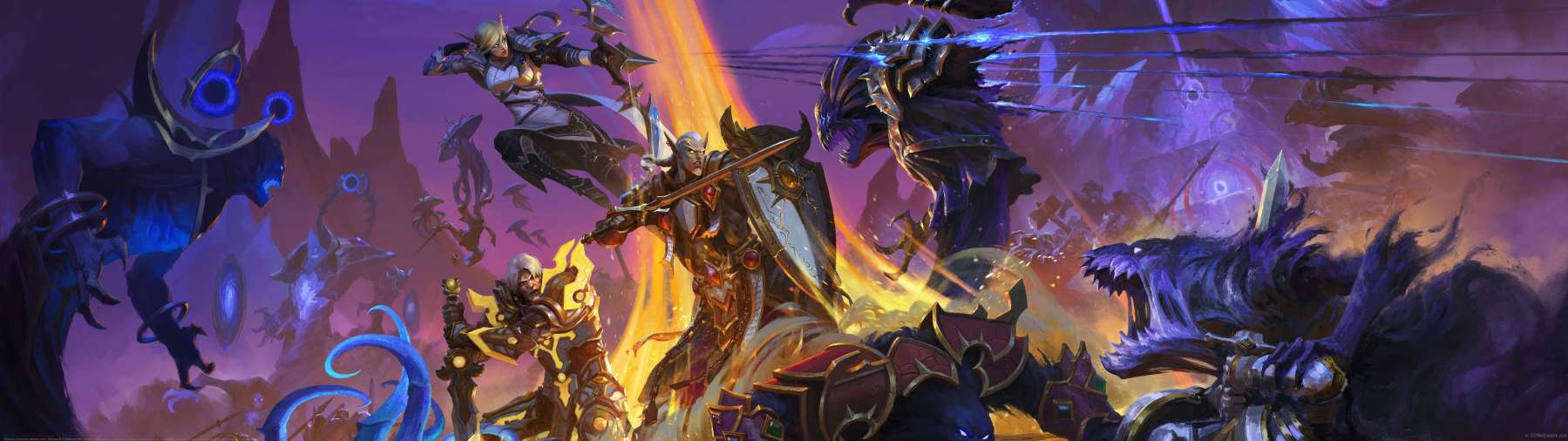 World of Warcraft Midnight 12.0 Key Art Series ultrawide achtergrond