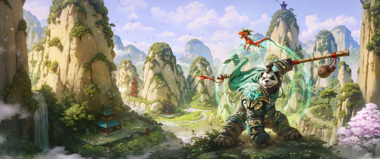 Mists of Pandaria Classic ultrawide achtergrond