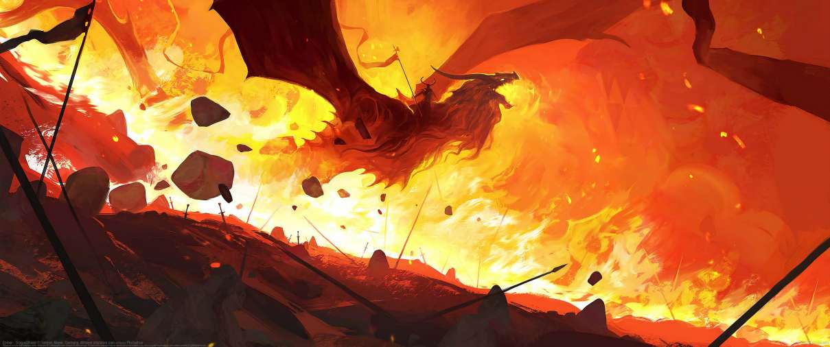 Ember - DragonShield ultrawide achtergrond