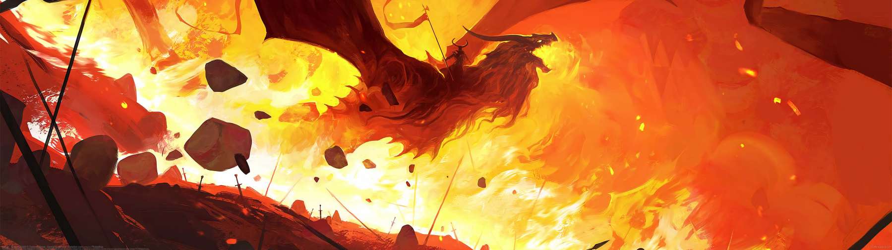 Ember - DragonShield ultrawide achtergrond