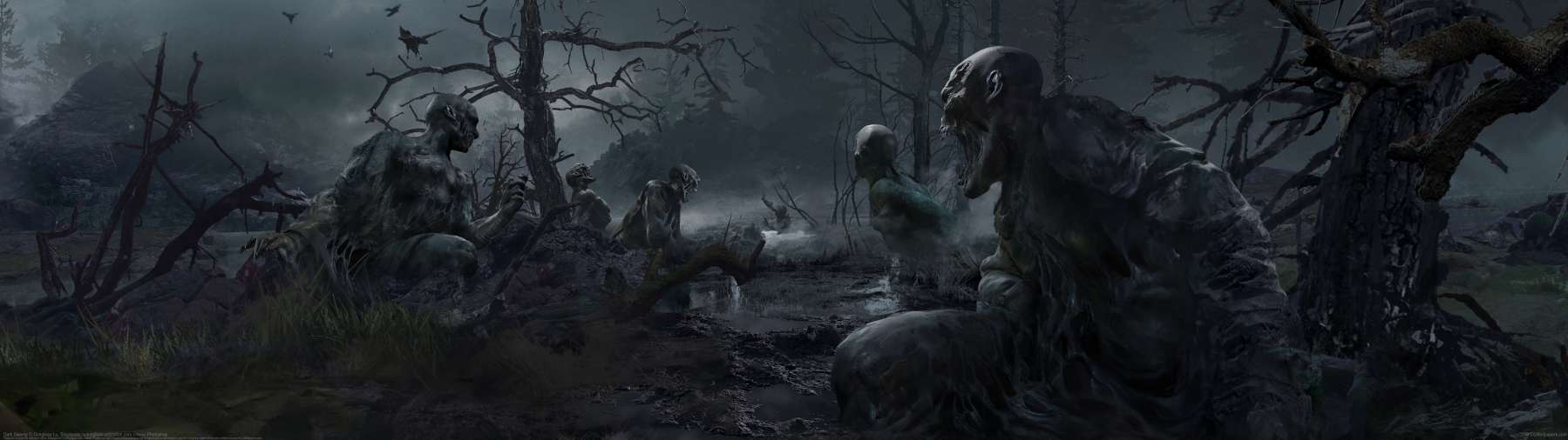 Dark Swamp ultrawide achtergrond