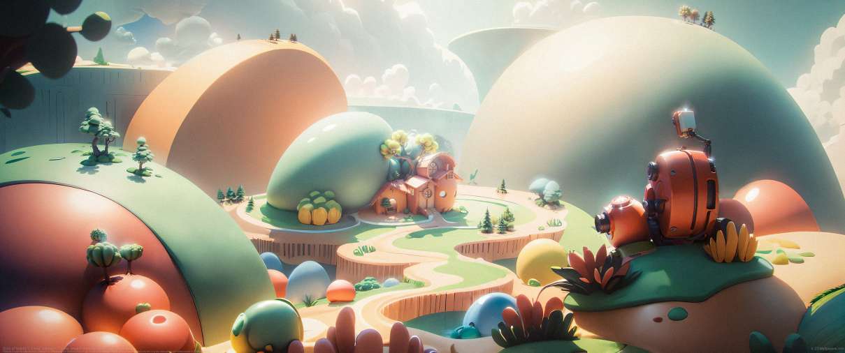 Story of Robots ultrawide achtergrond