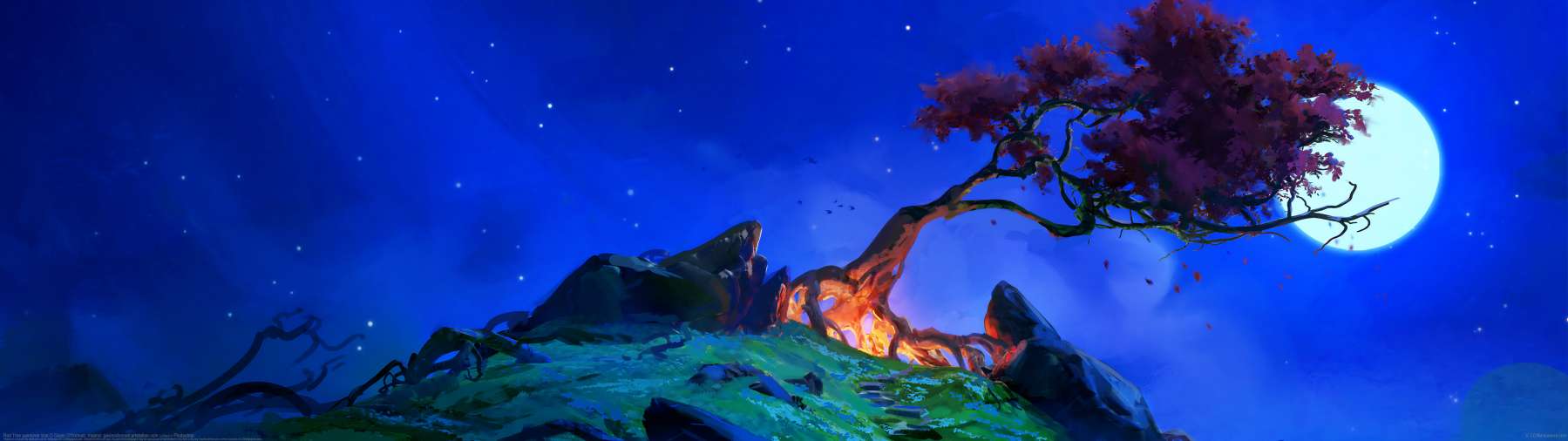 Red Tree paintover trial ultrawide achtergrond