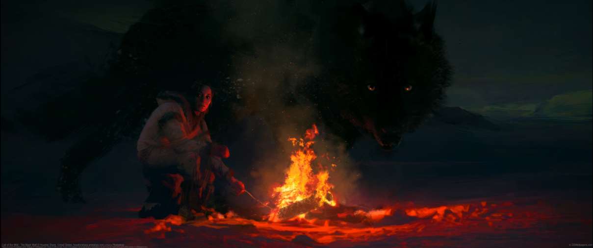 Call of the Wild - The Black Wolf ultrawide achtergrond