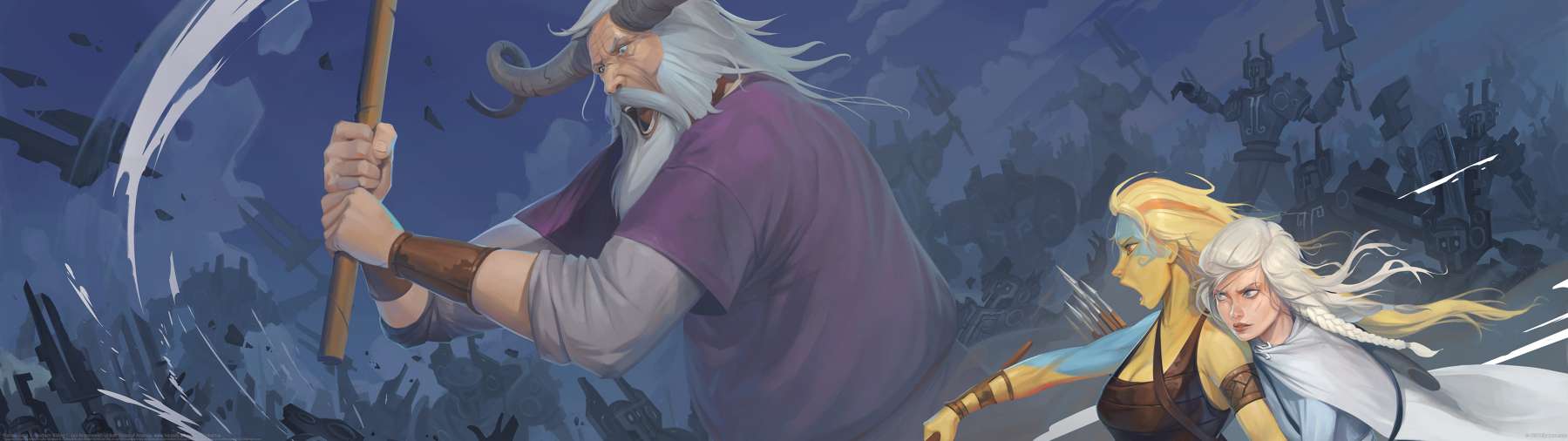 Banner Saga 3 - Horborn Riding ultrawide achtergrond