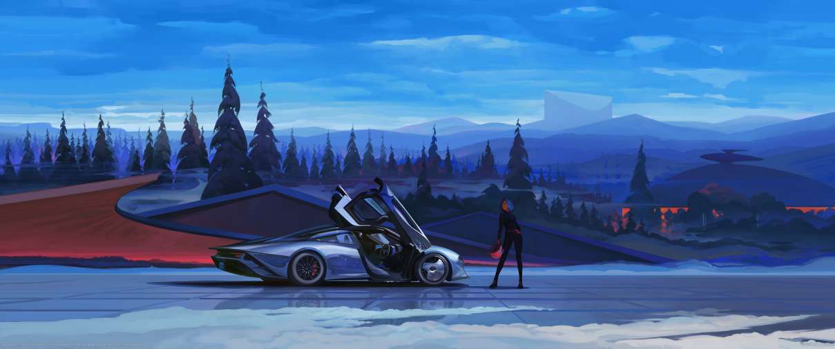 Speedtail ultrawide achtergrond