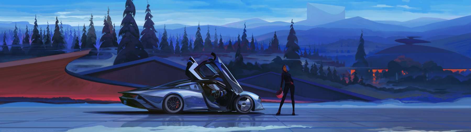 Speedtail ultrawide achtergrond
