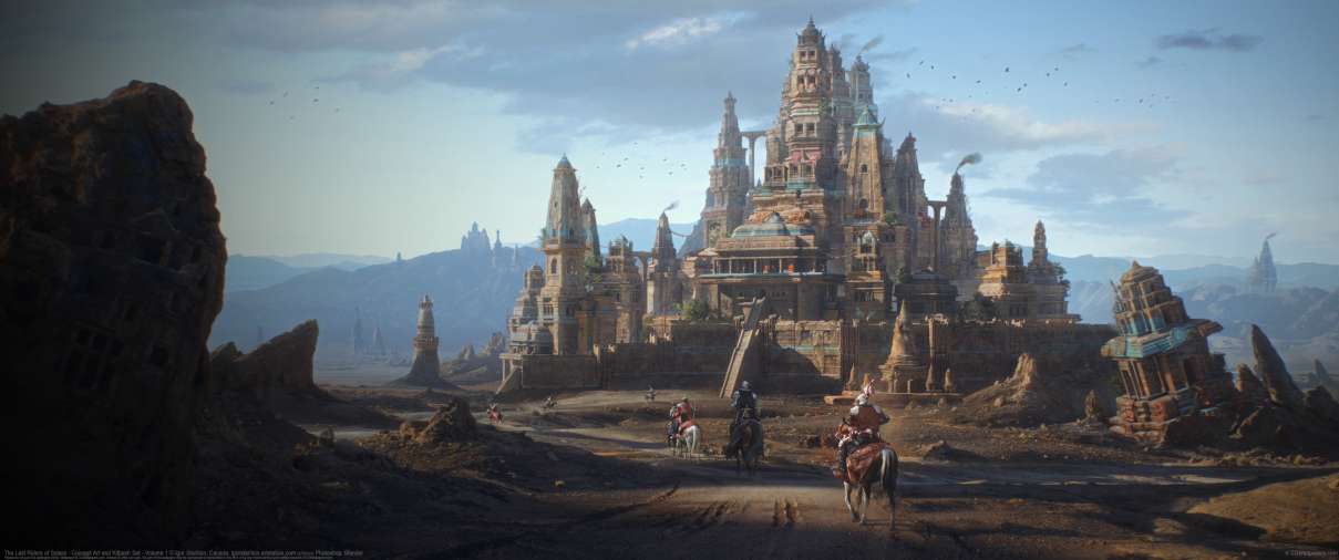 The Last Riders of Solara - Concept Art and Kitbash Set - Volume 1 ultrawide achtergrond
