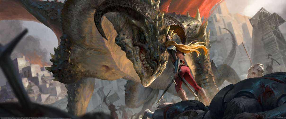 Dragon Commission part 3 ultrawide achtergrond