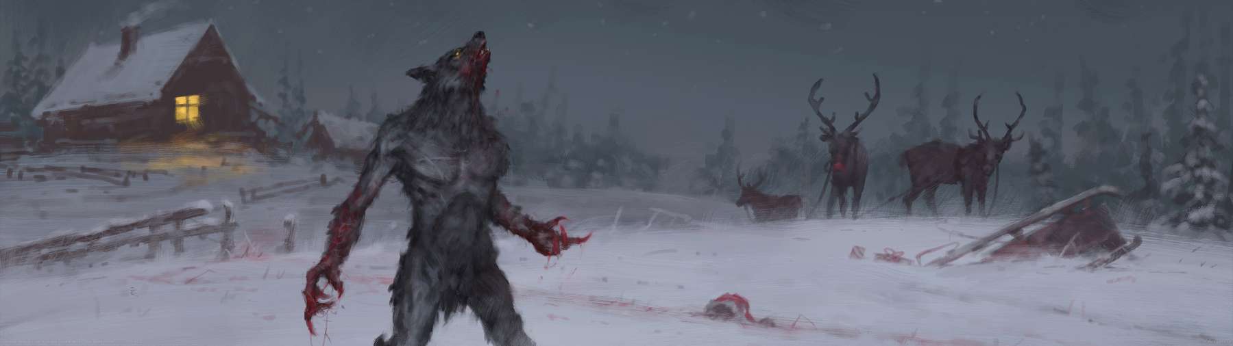 Territorial behavior ultrawide achtergrond