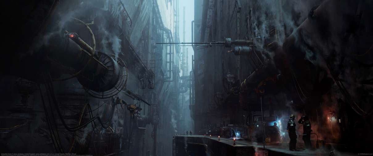 Industrial Zone ultrawide achtergrond