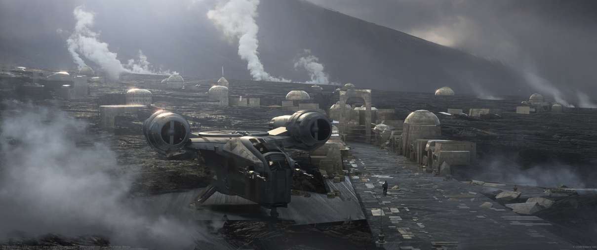 The Mandalorian : Lava planet 003 ultrawide achtergrond