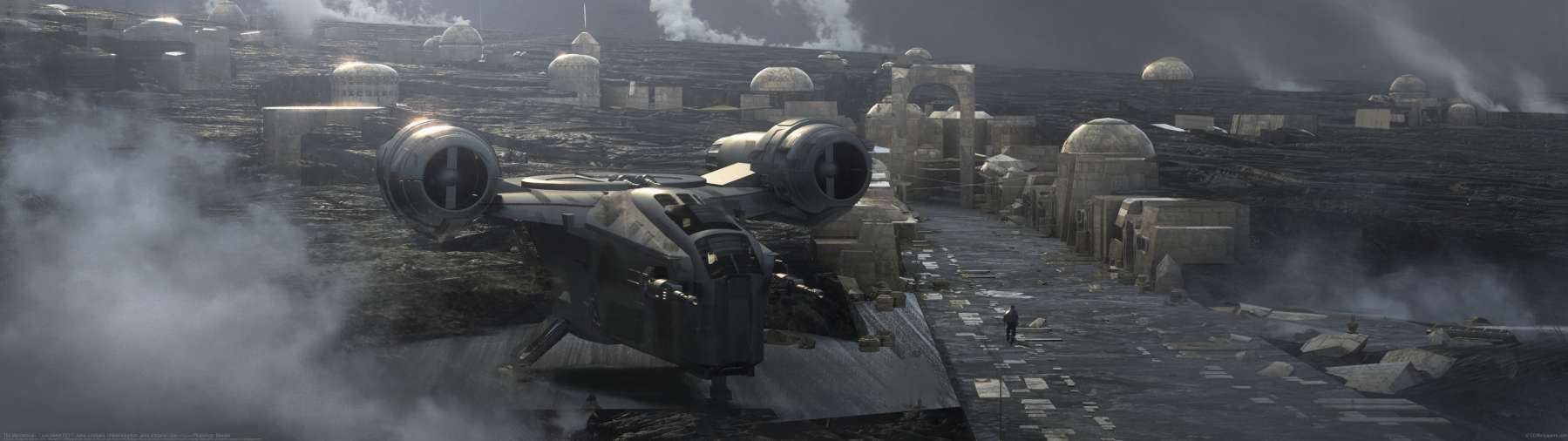 The Mandalorian : Lava planet 003 ultrawide achtergrond