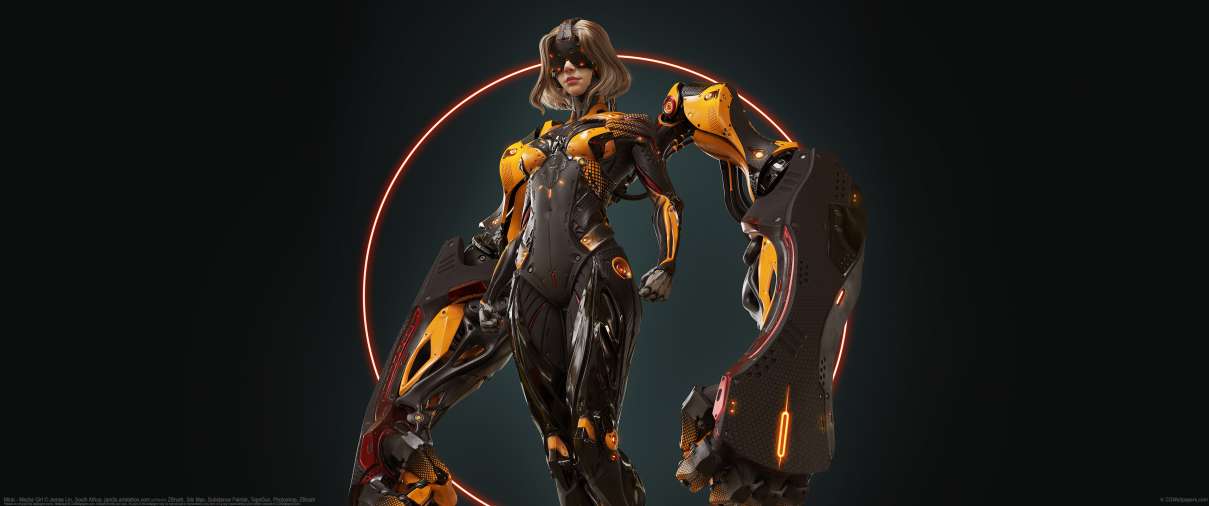 Mirai - Mecha Girl ultrawide achtergrond