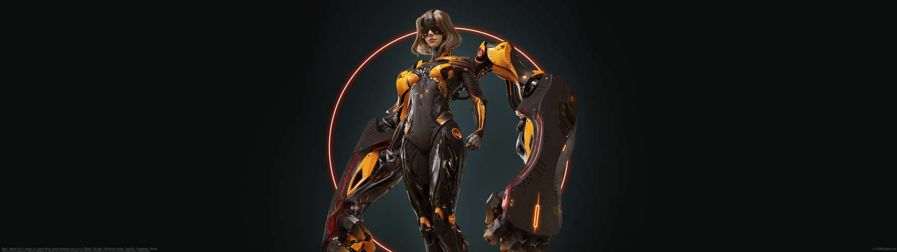 Mirai - Mecha Girl ultrawide achtergrond
