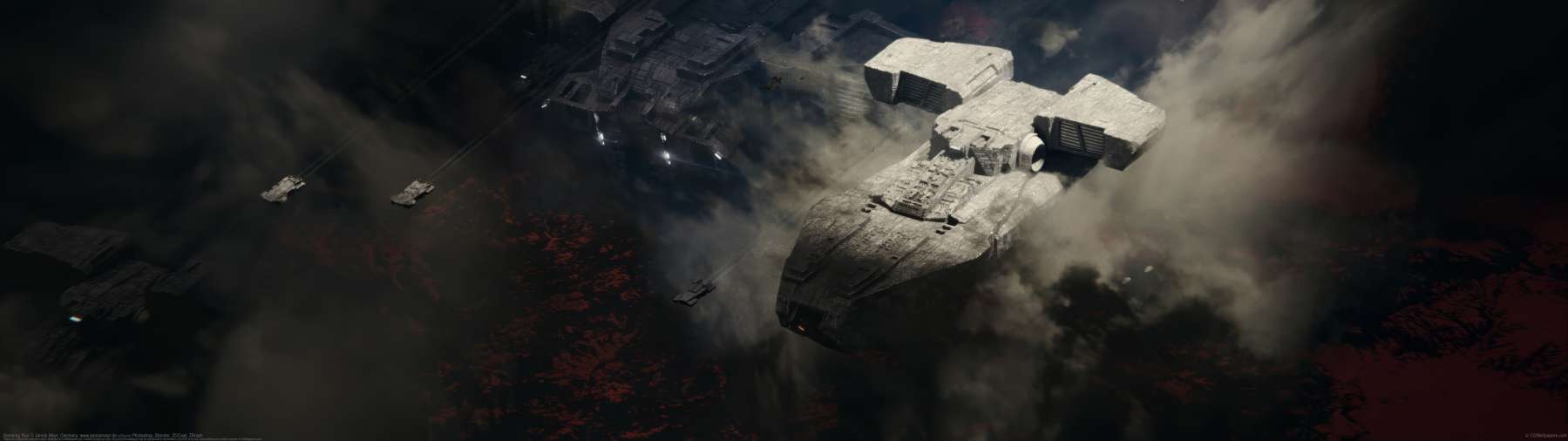 Bombing Run ultrawide achtergrond