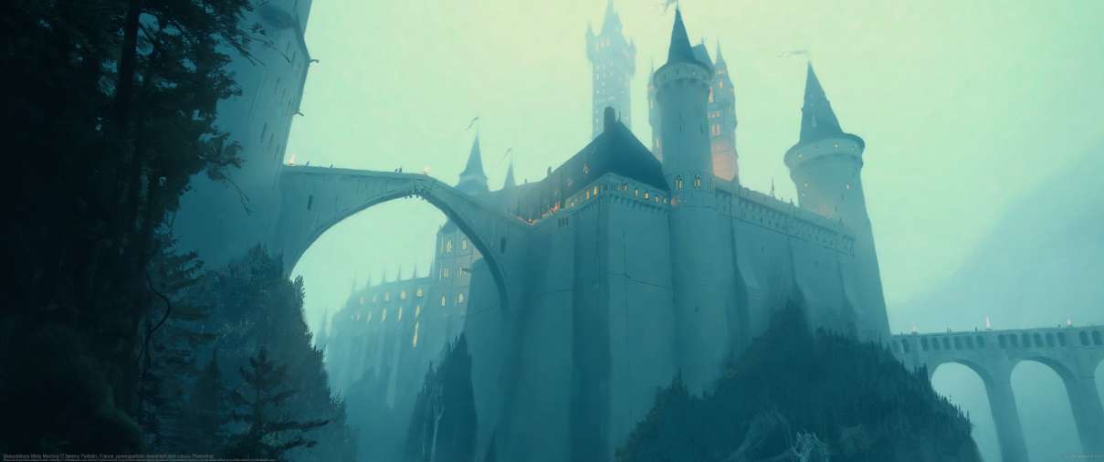 Beauxbtons Misty Morning ultrawide achtergrond