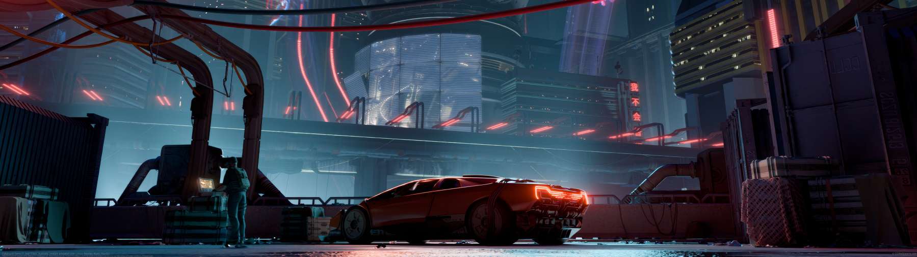 Cyberpunk Demo ultrawide achtergrond