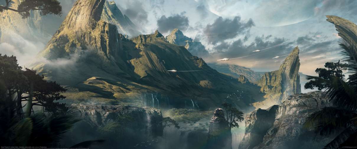 New Planet ultrawide achtergrond
