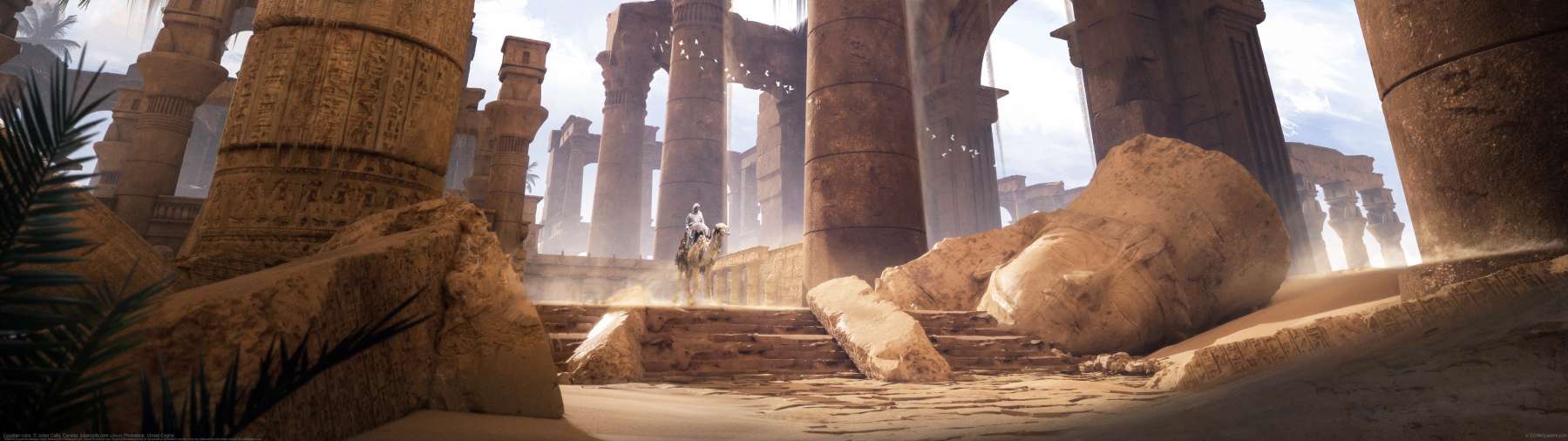 Egyptian ruins. ultrawide achtergrond