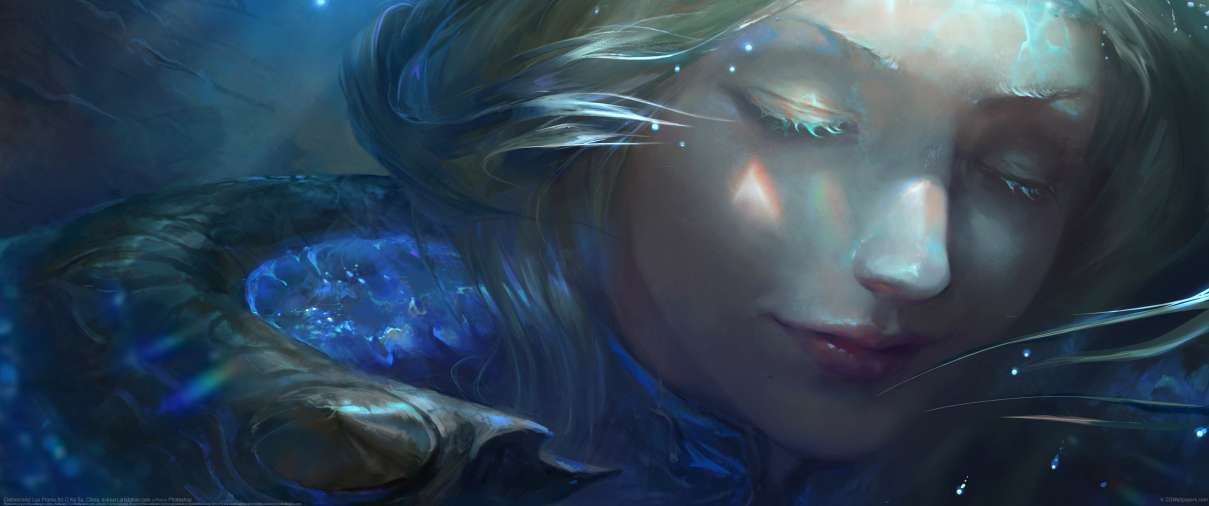 Elementalist Lux Promo Art ultrawide achtergrond