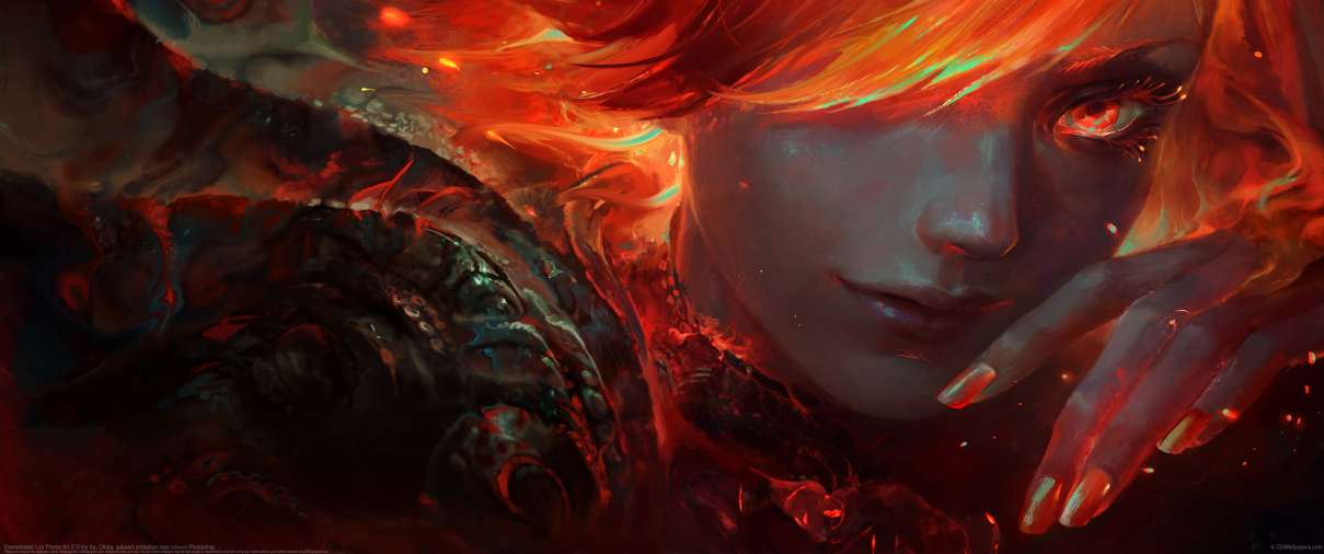 Elementalist Lux Promo Art 2 ultrawide achtergrond