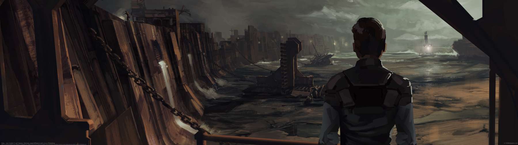 Tides - Iron Curtain ultrawide achtergrond