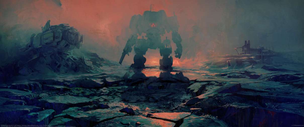 Armored Core fan art ultrawide achtergrond