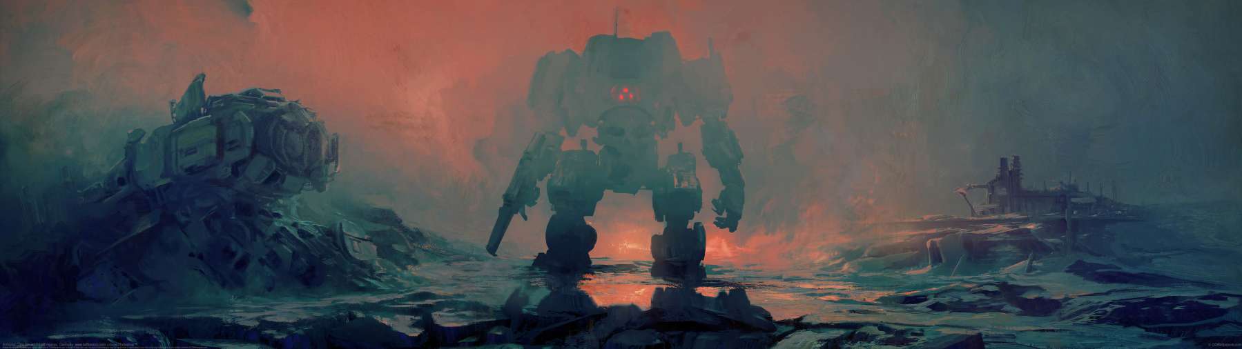 Armored Core fan art ultrawide achtergrond