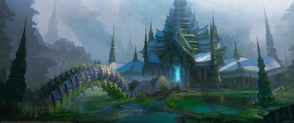 Arathi Temple complex ultrawide achtergrond