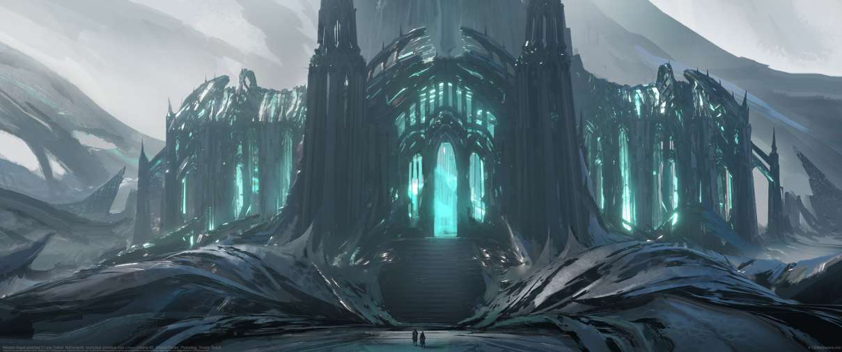 Warped chapel sketches ultrawide achtergrond