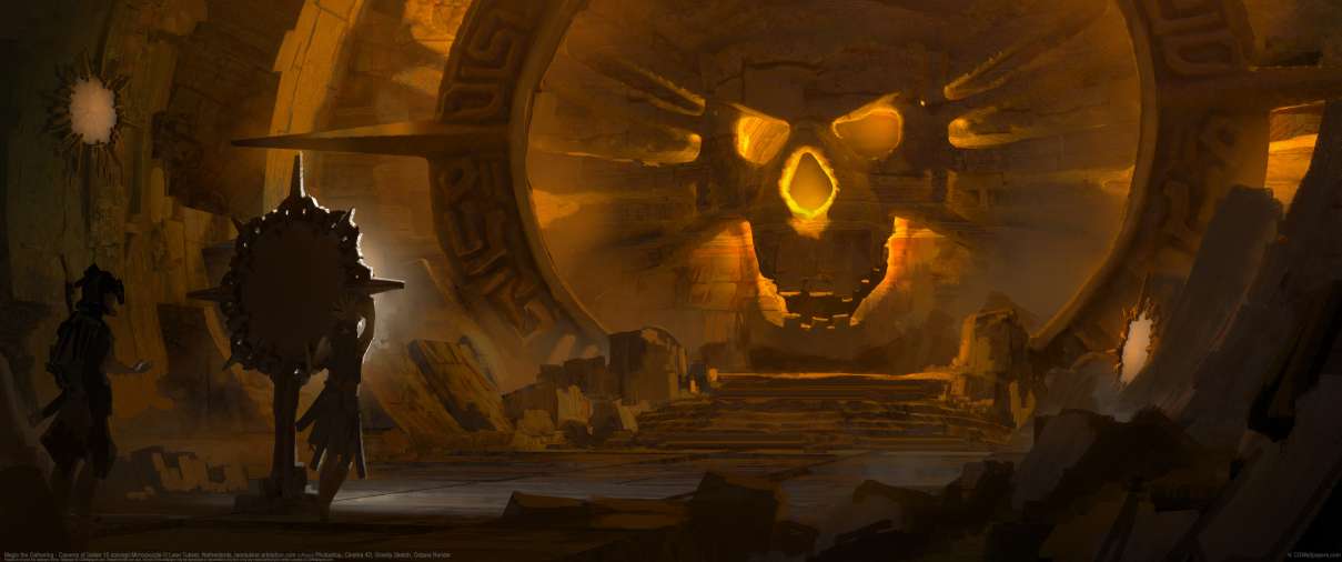 Magic the Gathering - Caverns of Ixalan 15 concept Mirrorpuzzle ultrawide achtergrond