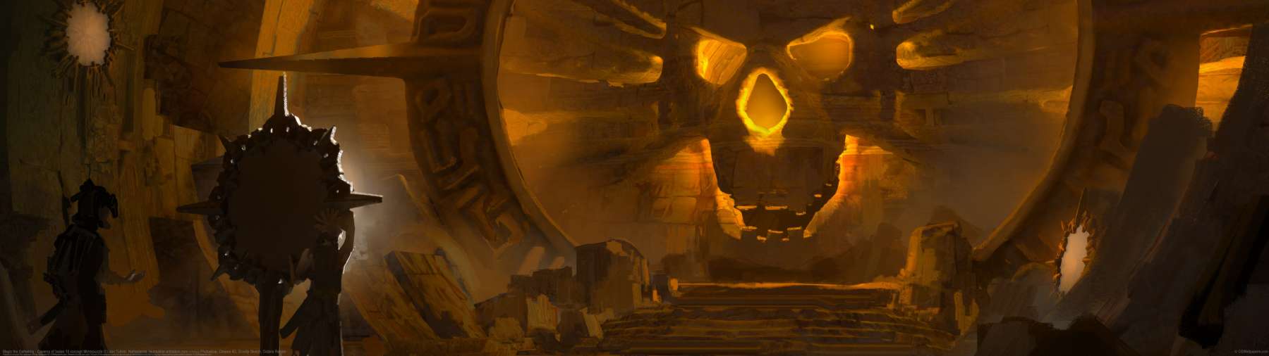 Magic the Gathering - Caverns of Ixalan 15 concept Mirrorpuzzle ultrawide achtergrond